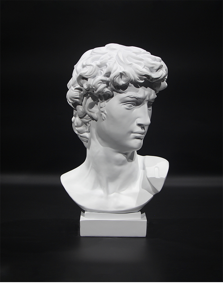 2022新款大卫头像石膏像摆件北欧风格人物雕像设计师软装饰品树脂雕塑
