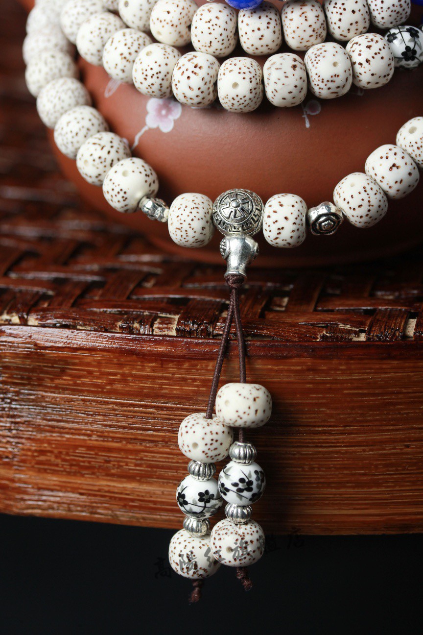 高阳红海南星月菩提子108颗手串手链高密顺白佛珠正月菩提手链男女