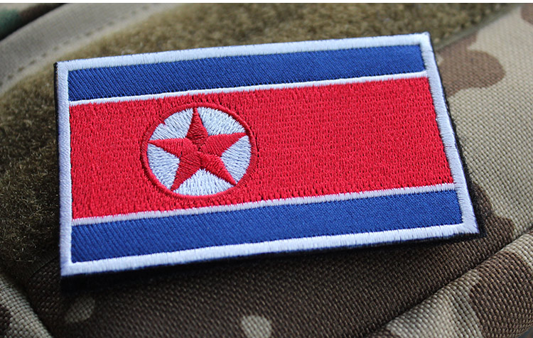 群鹊刺绣魔术贴臂章俄罗斯美国德国以色列朝鲜英国士气章补丁背包贴