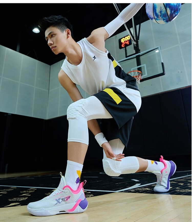 特步官方旗舰篮球鞋男鞋 秋季新款林书豪同款游云6透气增高运动鞋耐磨