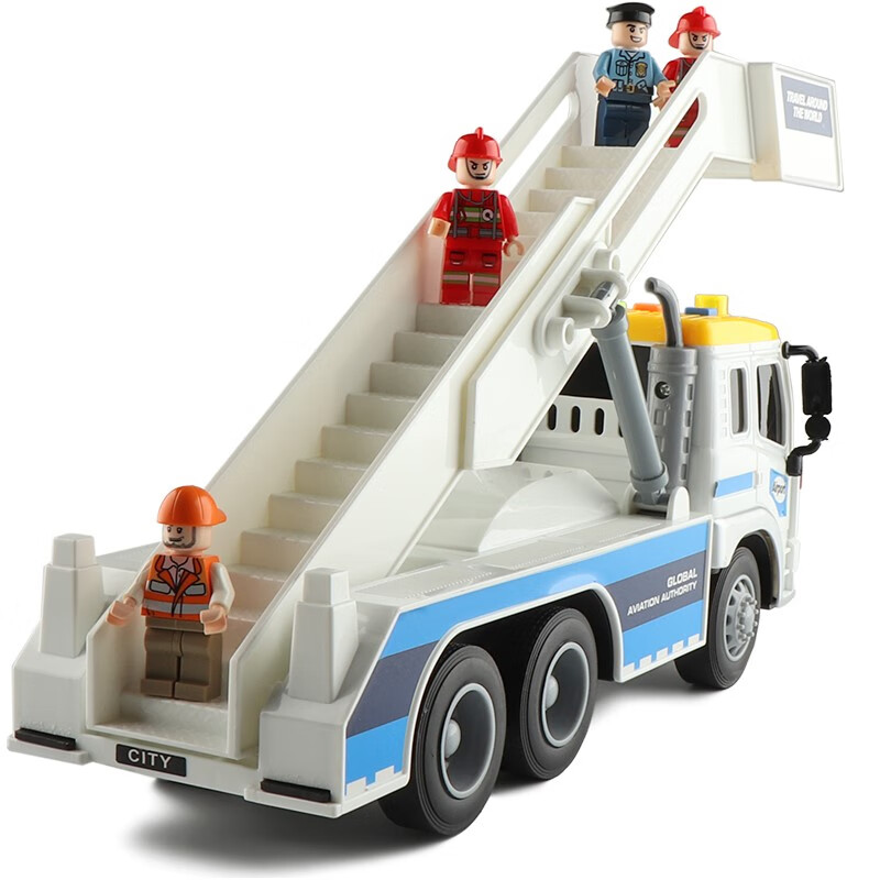 知鹿 大号登机车飞机场地勤服务登高车客梯楼梯车工程车模型儿童玩具
