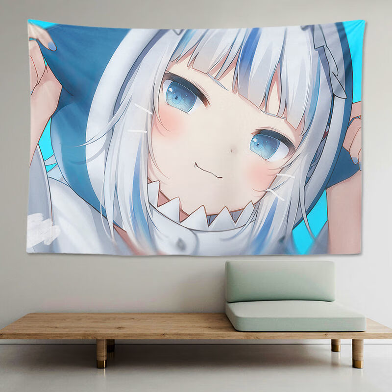 猫羽雫背景布甘城老师原创挂布猫耳女孩猫娘动漫挂毯学生宿舍猫羽雫24