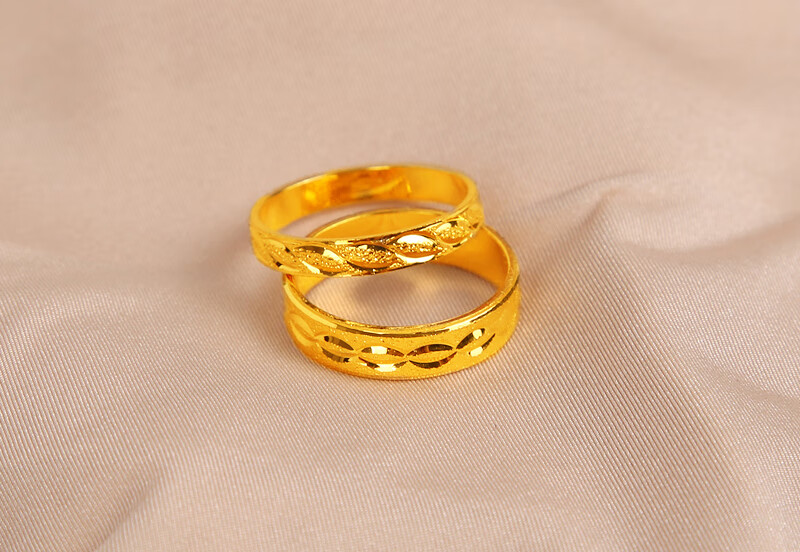 【珍杰珠宝】指 男款 女款 黄金对戒 情侣戒指生老凤凰 男士一款9号