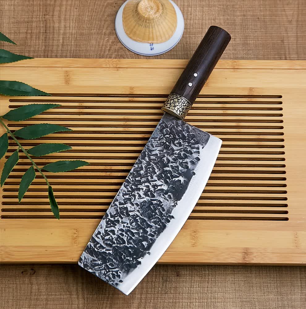 李麻子手工锻打龙泉菜刀厨师专用切菜肉片刀具家用厨房专业锋利玄铁