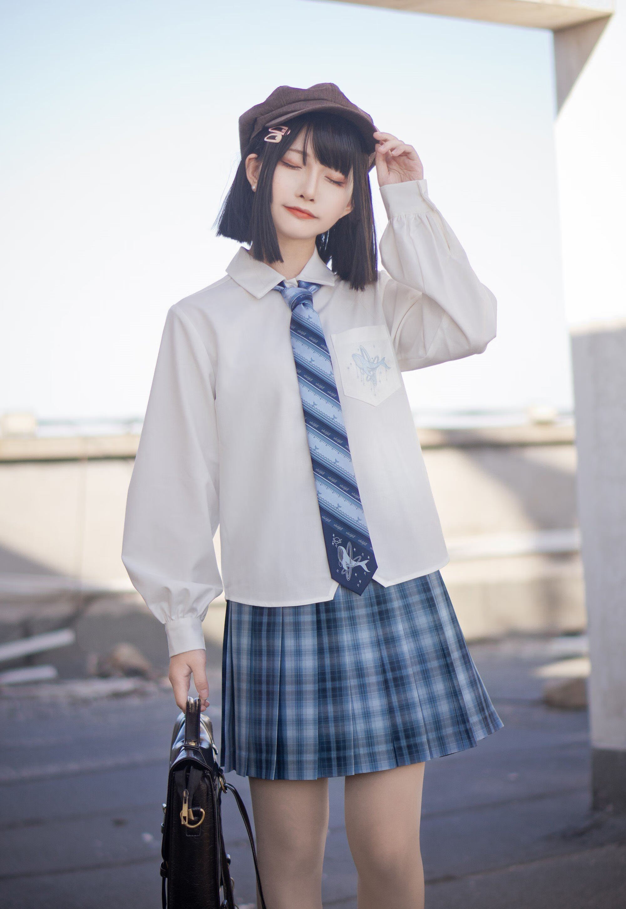 冬天少女jk制服正品全套冬季校园风jk制服套装长袖衬衫格裙百褶裙子