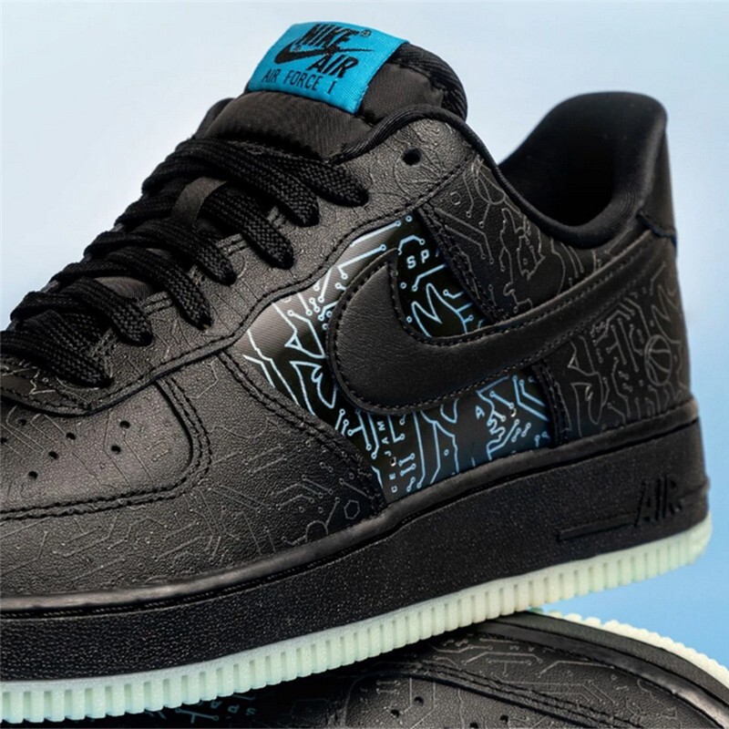 耐克nikeairforce1空军一号黑色夜光电竞系列男子低帮休闲运动板鞋do