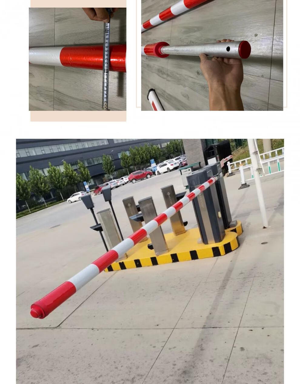 道闸泡沫杆停车场高速公路防撞道闸栏杆红白泡沫挡车杆泡沫圆型杆泡沫