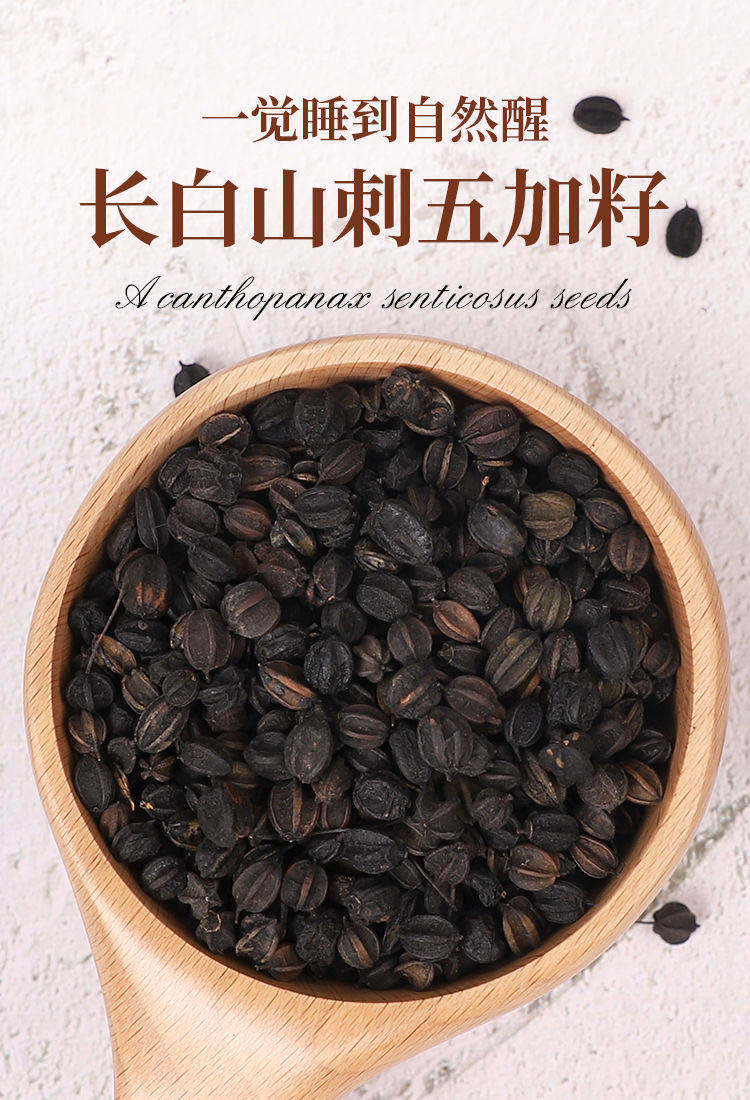 刺五加籽东北长白山纯野生新鲜刺五加果实种子片泡酒中药材茶颗粒