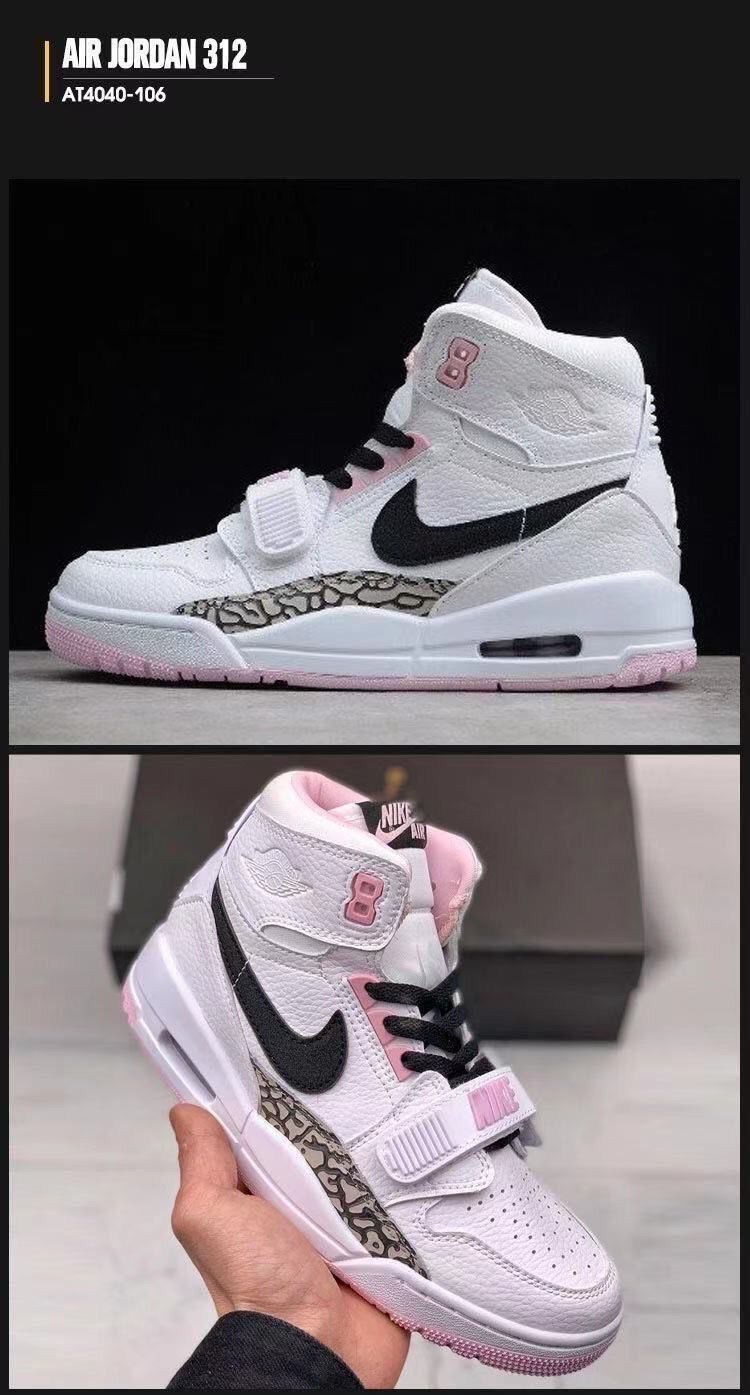 男女鞋312篮球鞋湖人新秀legacy三合一乔312樱花粉男女运 aj312灰紫