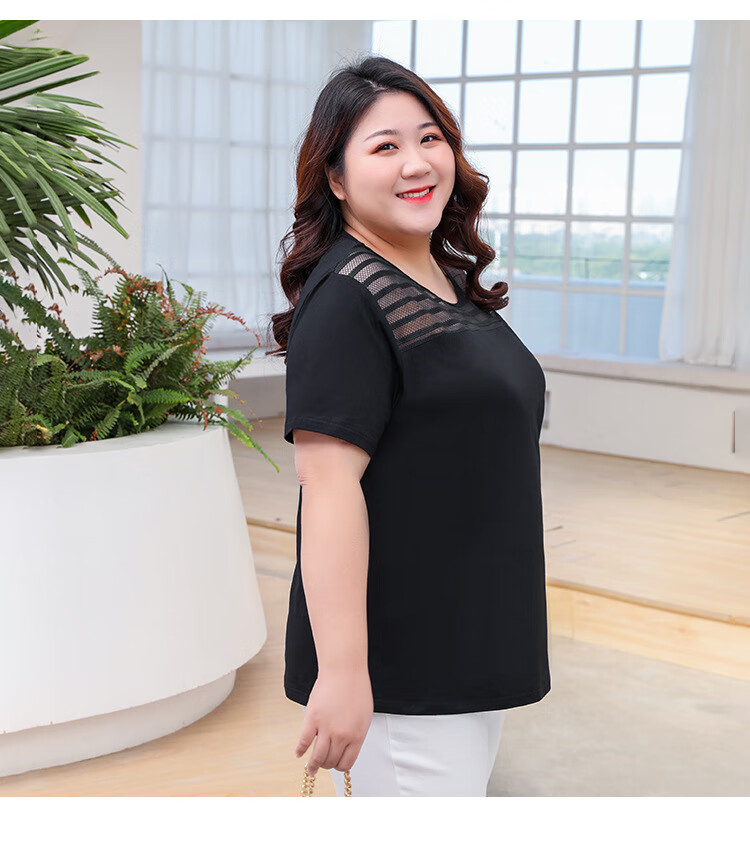 阿亨减龄微胖中年妈妈加肥加大肥婆妇女遮肉夏季加肥加大码200斤胖mm