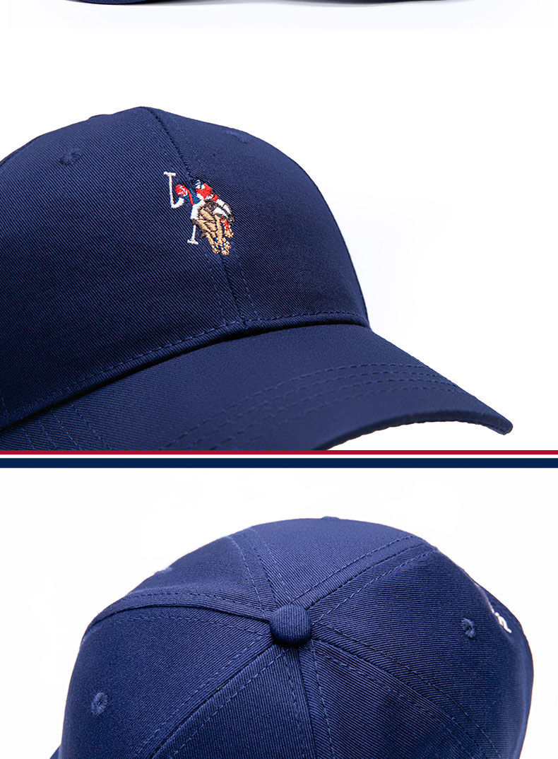 高品质保罗polo帽子男纯棉小马标刺绣鸭舌帽男春秋新款宽檐遮阳棒球帽