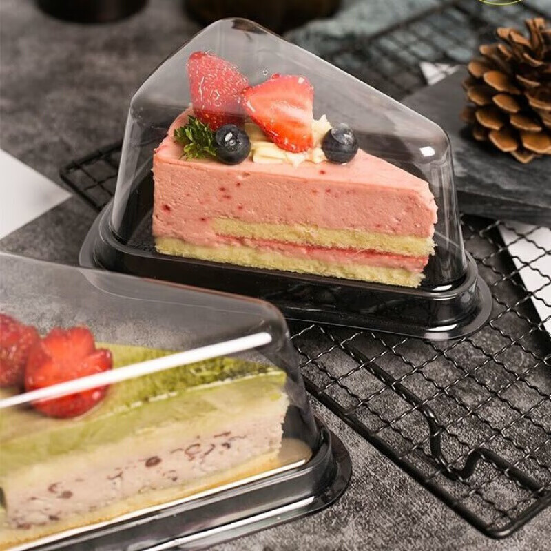 彩升三角形慕斯盒三角形蛋糕盒6寸8寸慕斯蛋糕切块盒千层蛋糕盒子烘焙