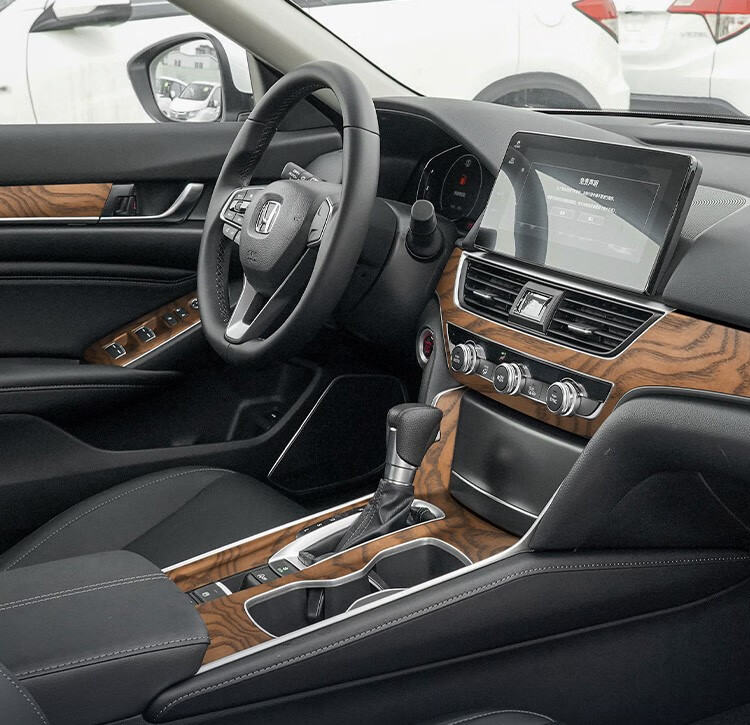 适用于本田十代雅阁桃木内饰面板中控碳纤维内饰方向盘改装岑木实木