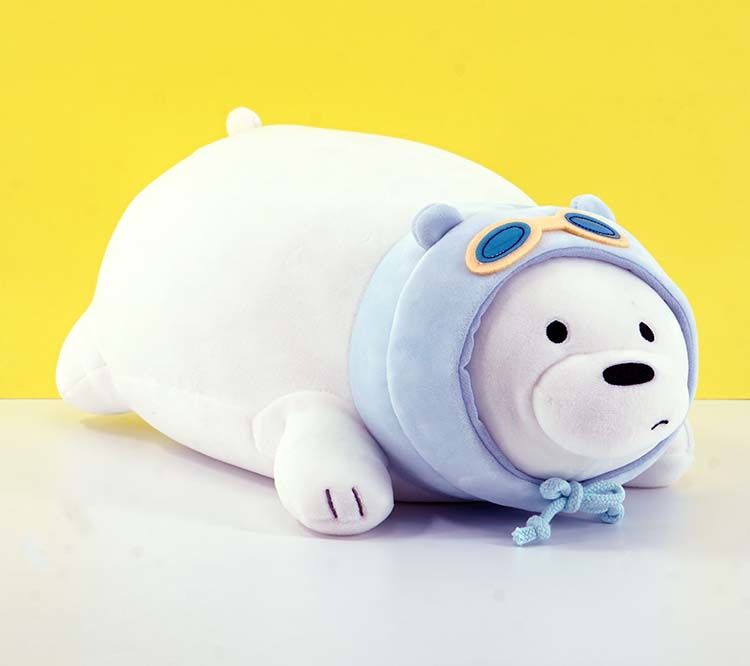 miniso可爱毛绒抱枕玩偶礼物sn2607儿童节礼物白熊39x21cm其它大小