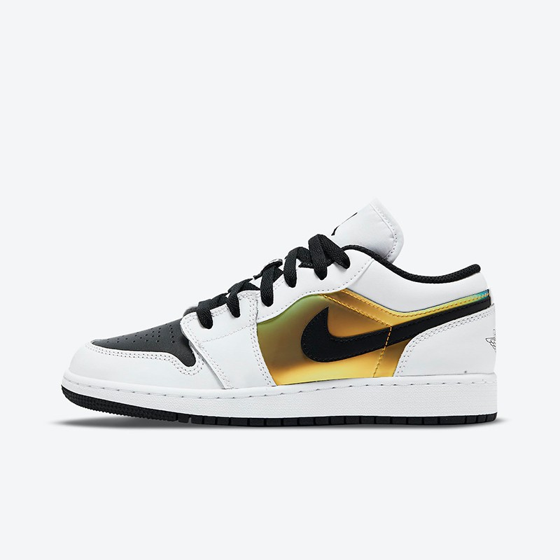 耐克nike air jordan 1 low aj1低帮女款镭射渐变休闲篮球鞋 cv9844