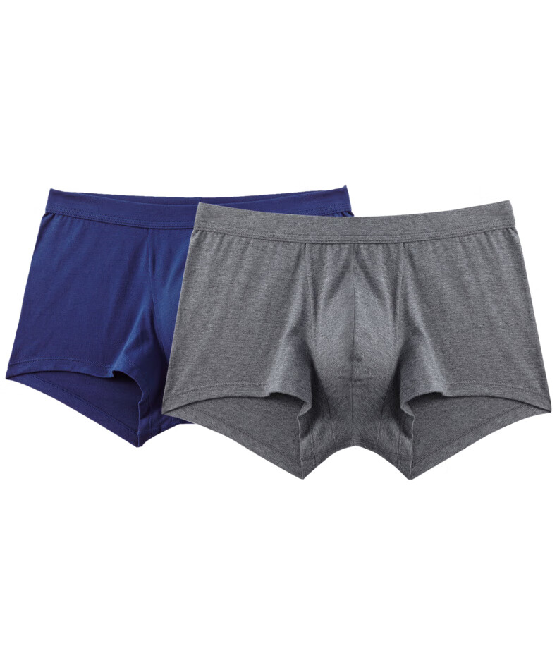 purcotton/全棉时代男士针织平角裤棉质内衣四角裤打底舒适弹力大码四