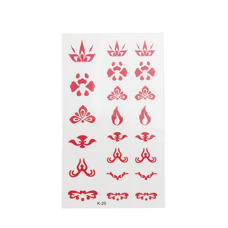 儿童古风额头贴 汉服眉心贴纸 防水宝宝环保纹身贴花钿眉心小粘贴