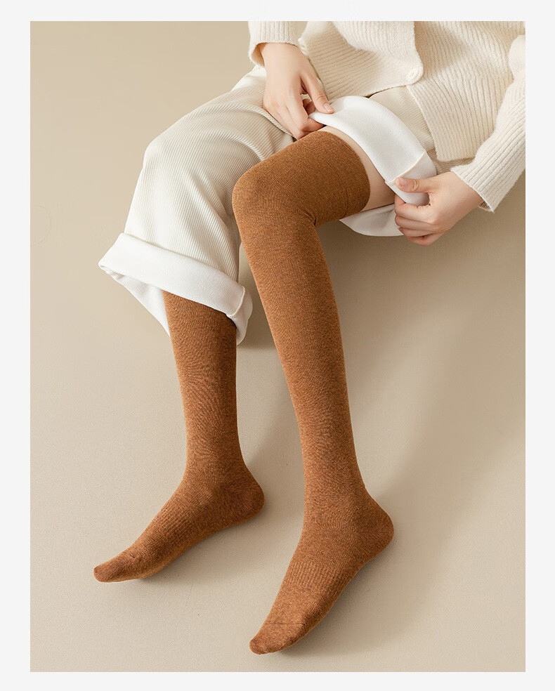 雅鹿小腿袜秋冬精梳棉压力袜jk女长筒袜显瘦长腿袜日