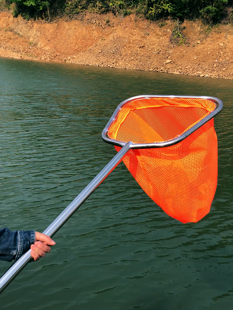 不锈钢一体抄网鱼苗养殖场大鱼大物捞虾加密小眼网泥鳅鱼捞渔具森赛欧