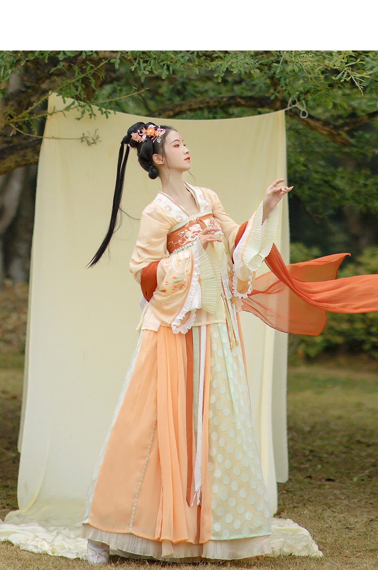 走秀款碧桃天晋制改良汉服女刺绣秋装晋襦1件xs