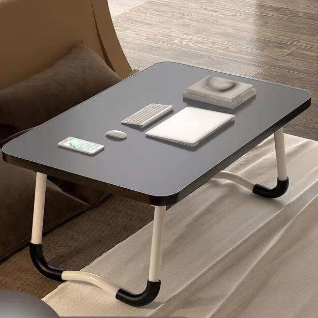 uhfw 床上小桌子飘窗折叠桌学生宿舍书桌笔记本电脑支架懒人卧 珍珠白