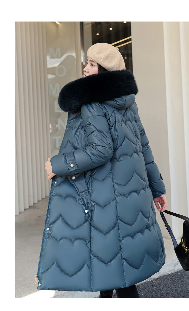 manbabi 浙江嘉兴平湖羽绒服女羽绒女中长款冬季2022新款加厚女修身