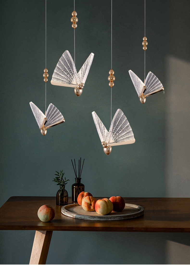 派翠斯现代轻奢蝴蝶吊灯卧室床头复式楼梯旋转灯餐厅过道走廊玄关吧