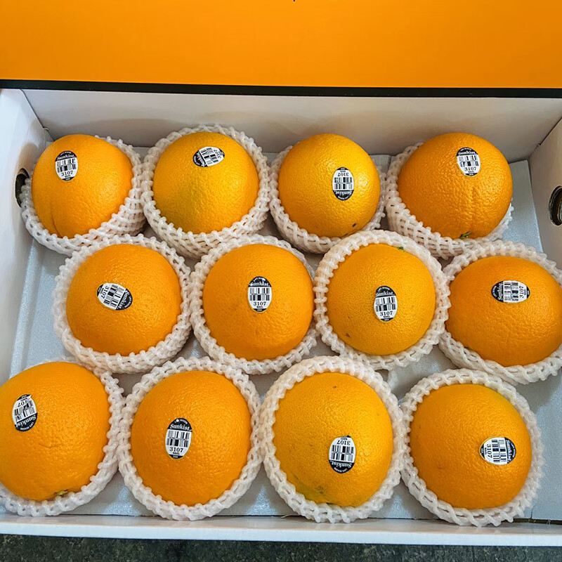新奇士sunkis黑标3107橙子12礼盒装美国进口脐橙当季精品大果