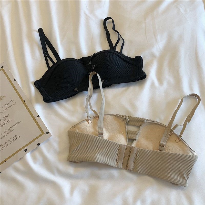 少女文胸大学生19岁高中女生内衣薄款无钢圈法式无钢圈少女抹胸内衣