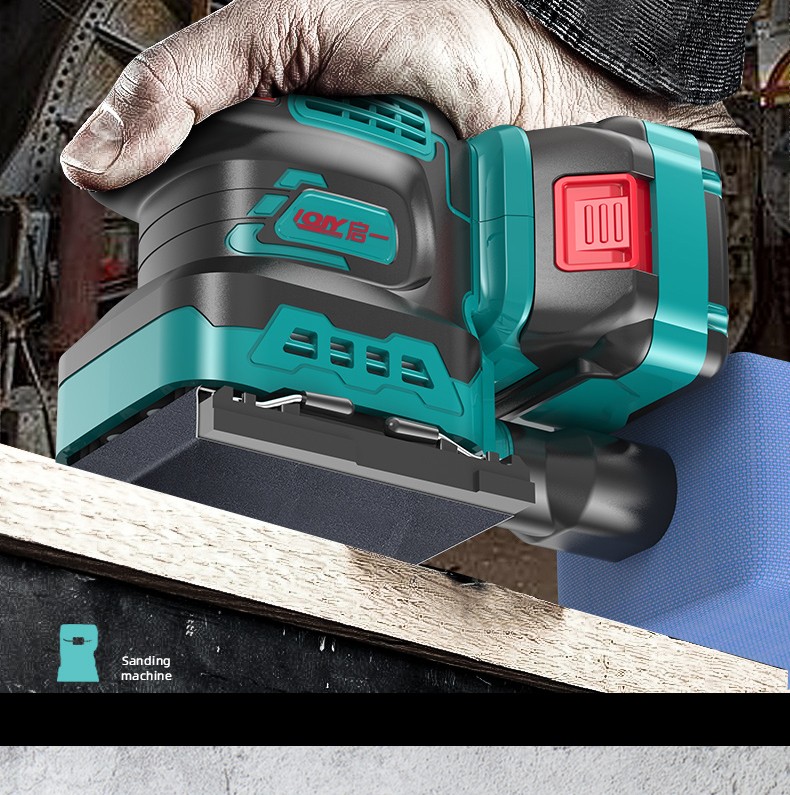 启一充电砂光砂纸机墙壁家具打磨机锂电木工电动工具腻子充电砂光机1