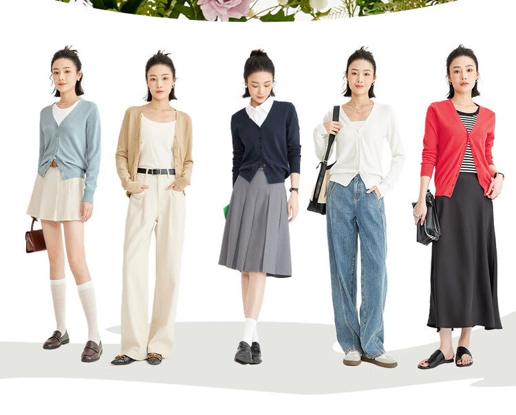 Giordano Knitted Cardigan for Women, Cotton V-Neck Sweater, Women's Outerwear, Solid Color Women's Jacket 05350649 7
