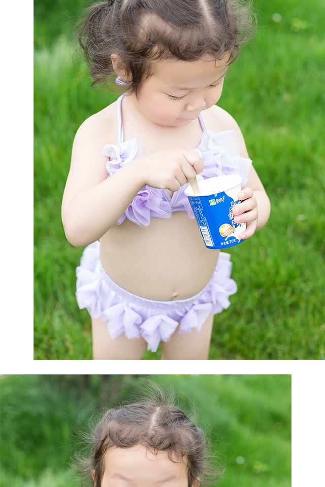 女宝宝泳衣2岁女宝宝泳衣分体0小童2岁可爱比基尼1儿童婴儿黑色游泳装