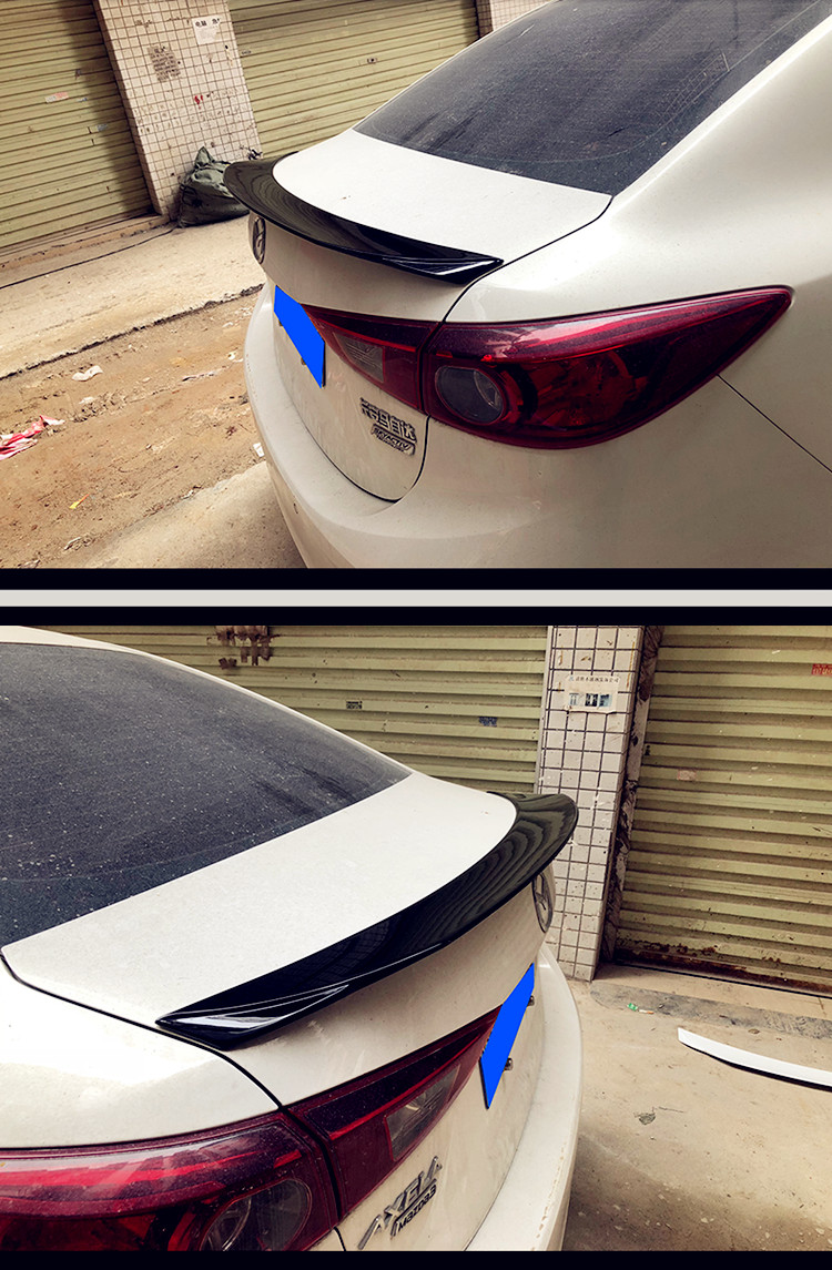 适用昂克赛拉汽车尾翼改装马自达3axela三厢外观改装14-17款运动18 19