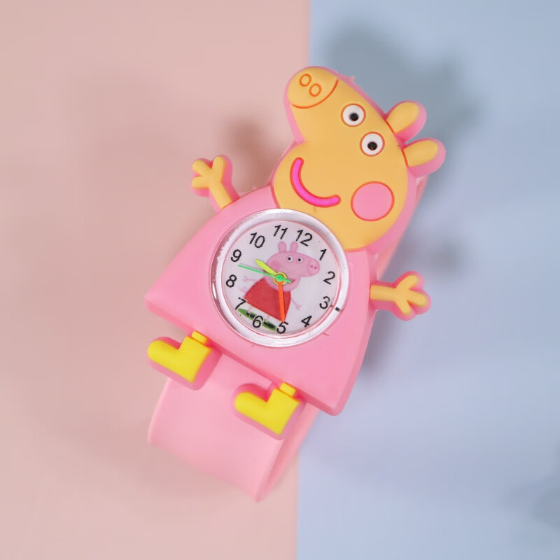 【618活动】小猪佩奇手表儿童玩具2-3岁指针式拍拍表佩琪卡通幼儿男