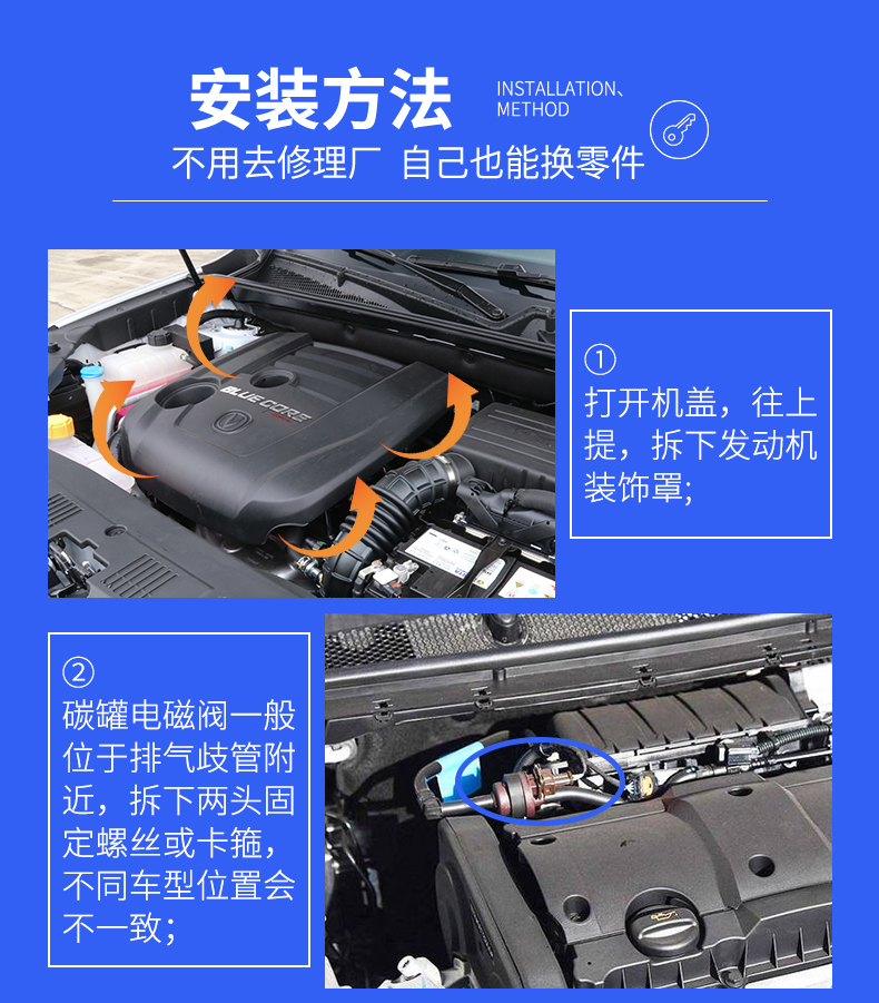 適配長安cs75cs55cs35逸動悅翔新奔奔碳罐電磁閥控制閥逸動xt1219款