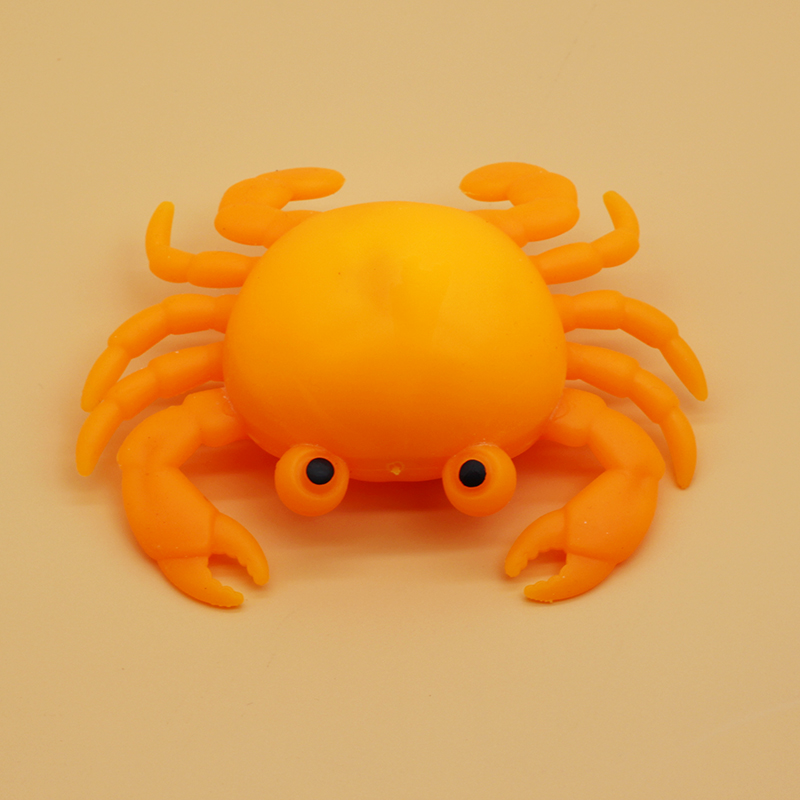 解压螃蟹仿真大闸蟹玩具软手捏捏乐假螃蟹模型发泄减压整蛊小礼物