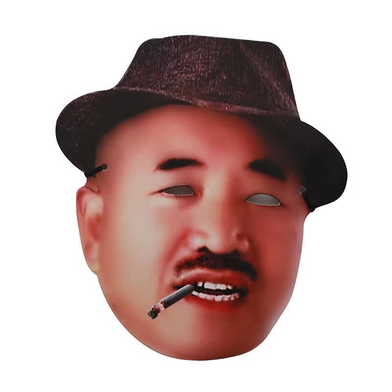 人皮假脸人皮面皮易容仿假人脸皮面具头套男用卡纸结婚道具表情包搞怪