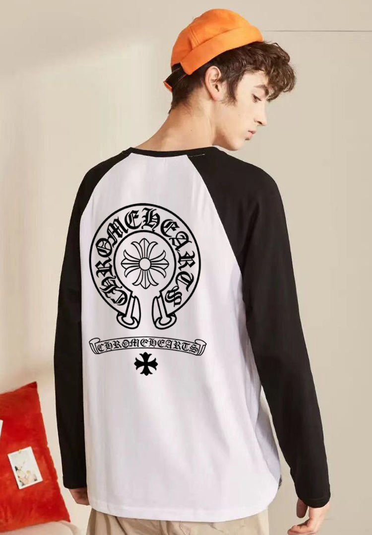 克罗心十字架长袖t恤男士欧美潮牌时尚宽松大码衣服 无双至京 b2款-插