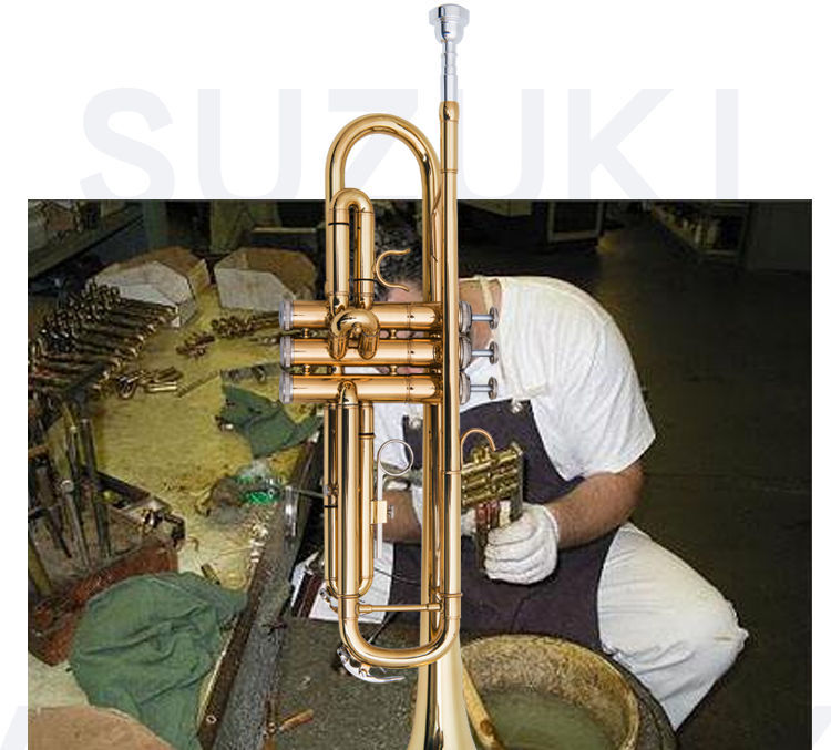 日本铃木suzuki小号降b调三音铜管乐器初学者入门考级演奏礼品丰富