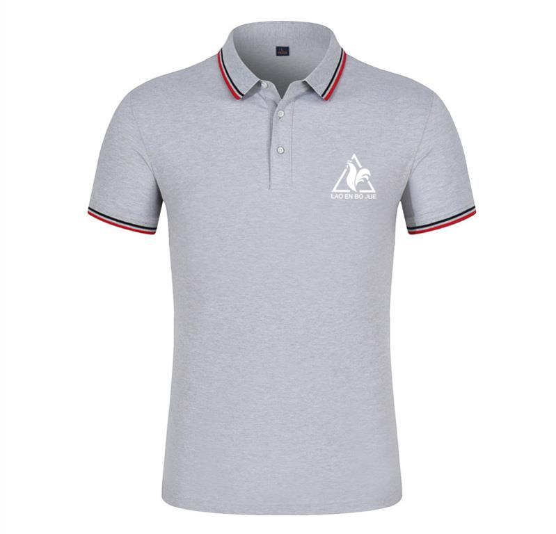 乐卡克法国公鸡超火男生短袖polo衫港风bf夏季潮流潮牌宽松百搭翻领