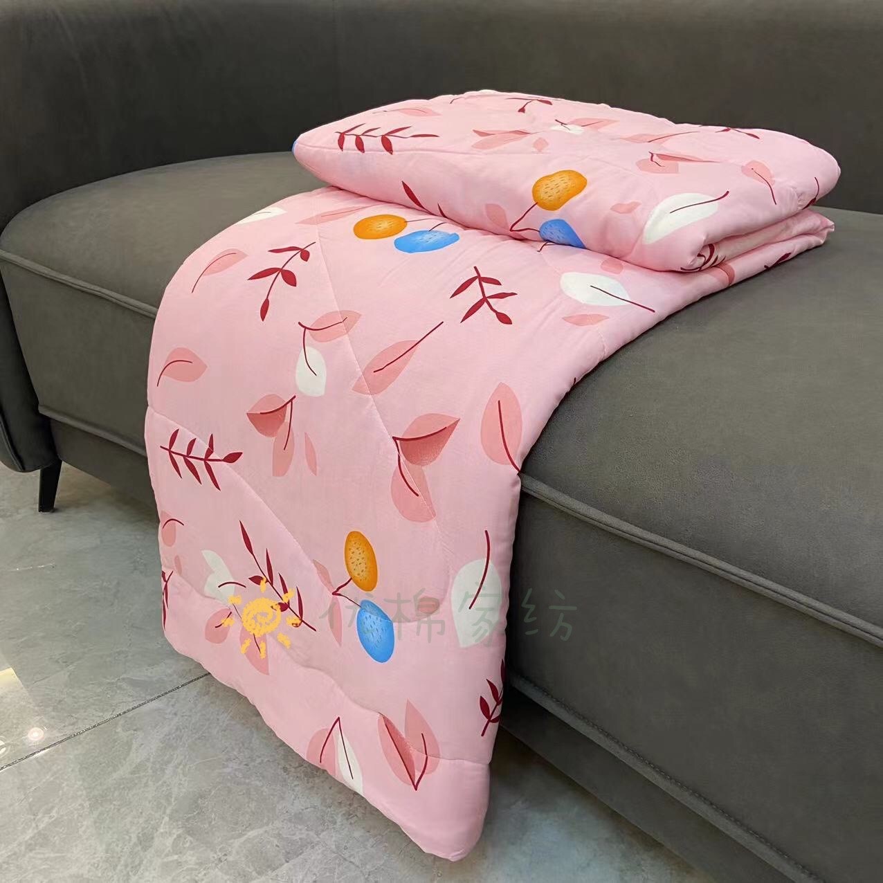 正品苏香绸 舒香绸棉绸夏凉被空调被韩香绸人造棉夏被子丝绸薄被 黄色