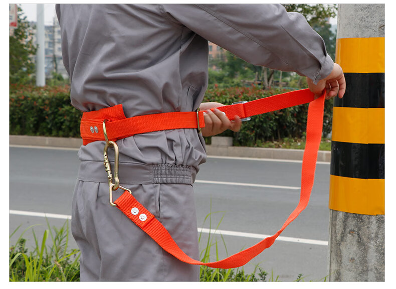 户外爬电线杆双保险电全带国标高空作业电力防坠落安