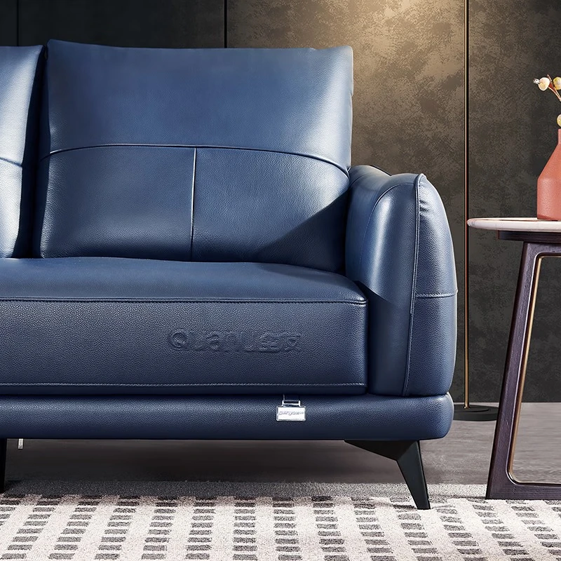Quanyou Home Italian Minimalist Leather Sofa Imported First Layer Size Living Room Furniture 102558 Quanyou Home Italian Minimalist Leather, Imported Italian Leather Sofas