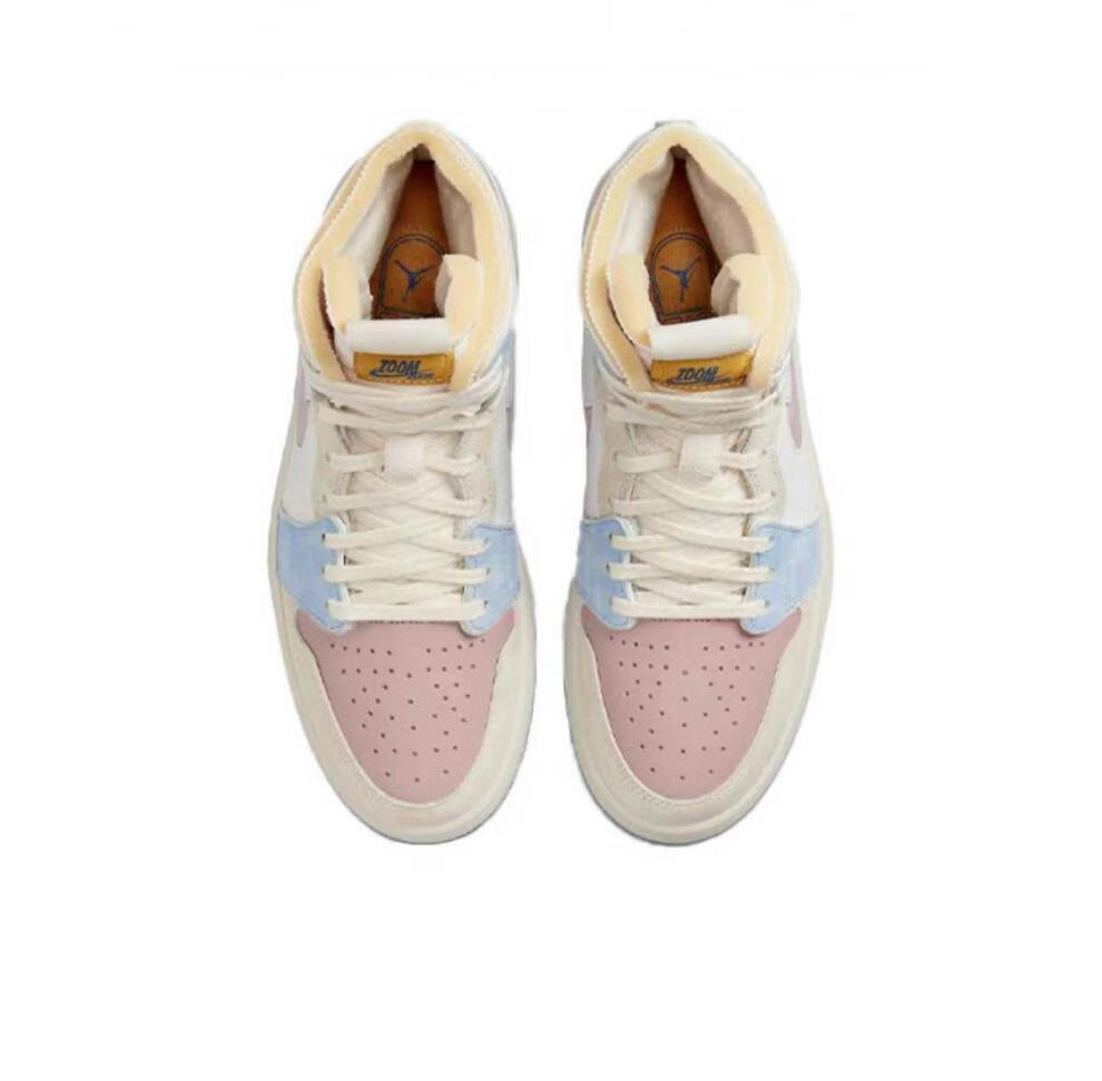 zoomaircmft米蓝色米粉色马卡龙男女同款情侣高帮篮球鞋 米蓝色 40.