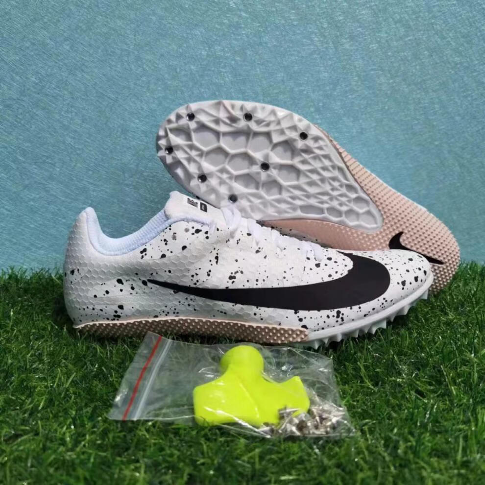 田径精英s9钉鞋男女短跑钉鞋学生体考训练比赛专用跑鞋纯原 蓝色 36