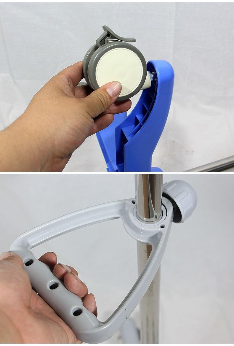 输液架杆打针神器不锈钢点滴移动子吊瓶家用三角带轮诊所五脚挂架 p60