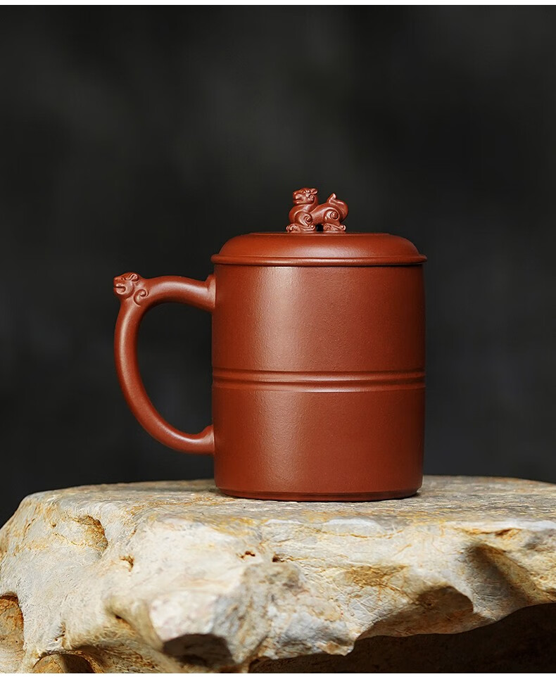 玺翰雅(royhoye) 收藏宜兴紫砂杯名家汤宣武纯手工带盖茶杯办公室会客