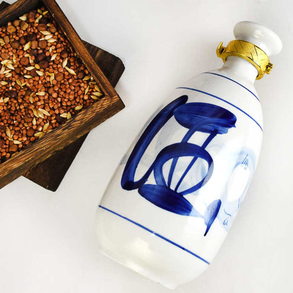 村老酒 汾白酒20杏花村青花瓷20年纯粮食送礼盒装老酒原浆长辈清香型