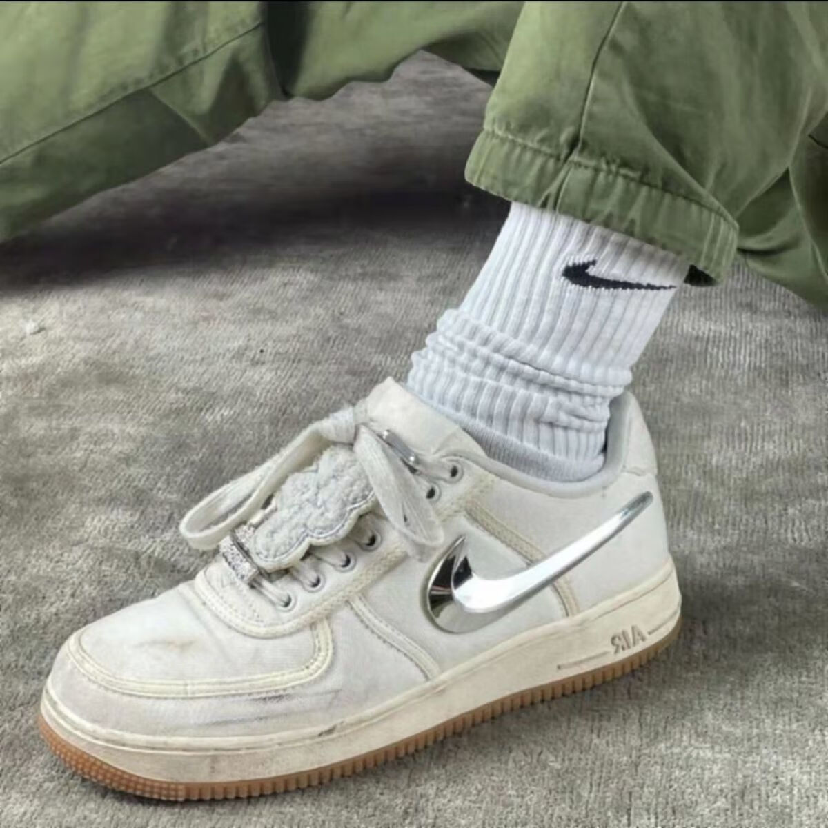 秋冬款空军一号af1 ts换勾魔术贴高颜值内置气垫百搭休闲男女板鞋 ts