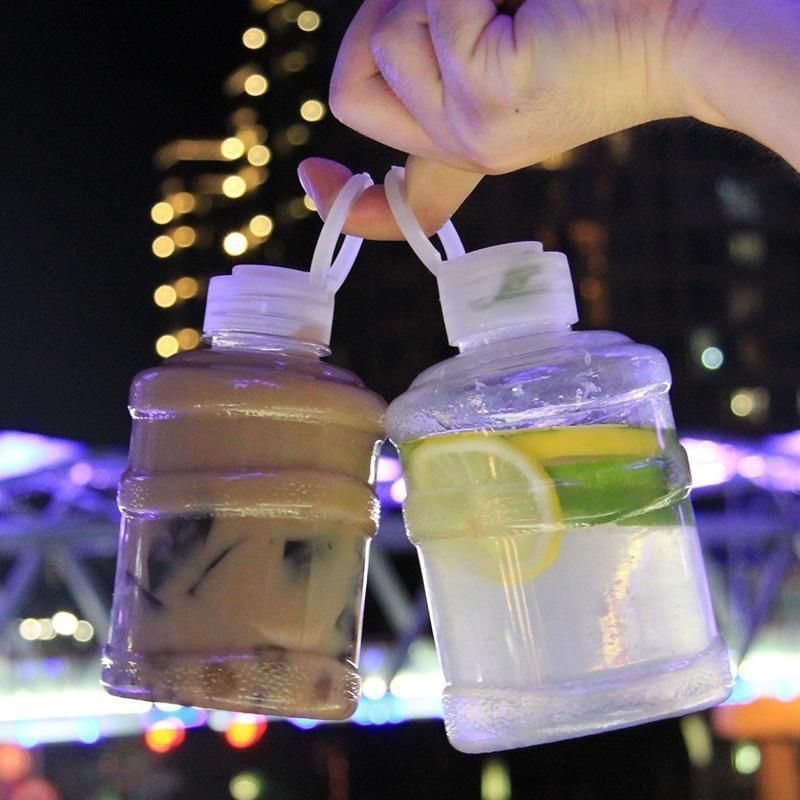 网红奶茶桶一次性迷你奶茶杯mini水桶杯创意果汁杯饮料打包桶带盖3个